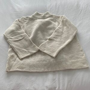 Massimo Dutti cream wool mock neck